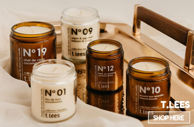 Different scented candles made in Canada