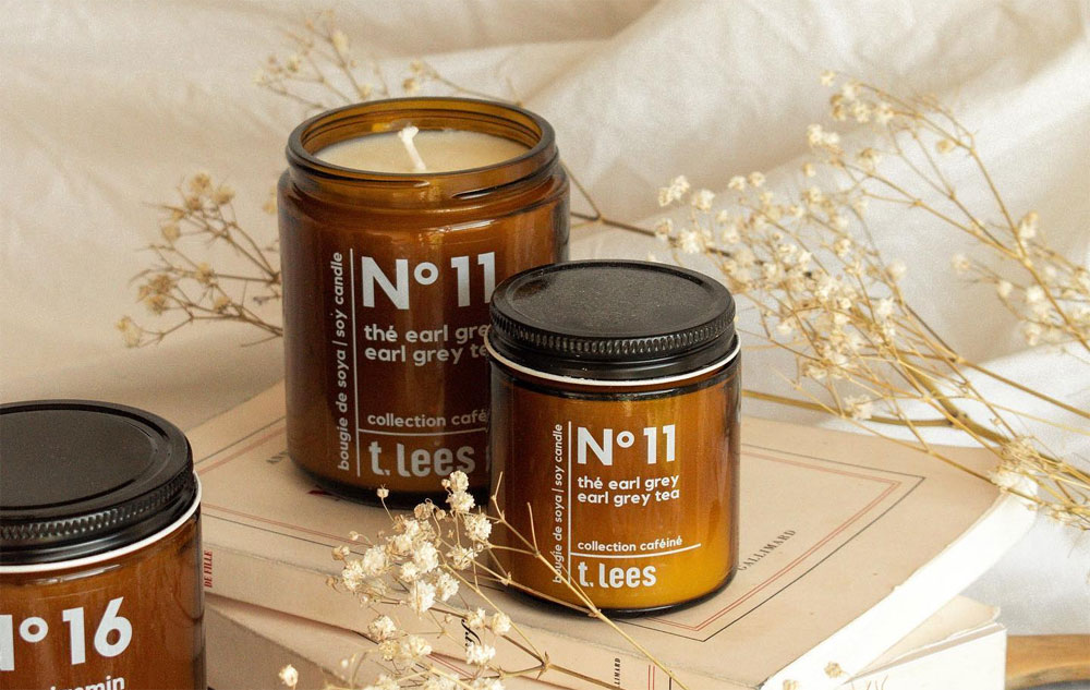Earl grey tea candle