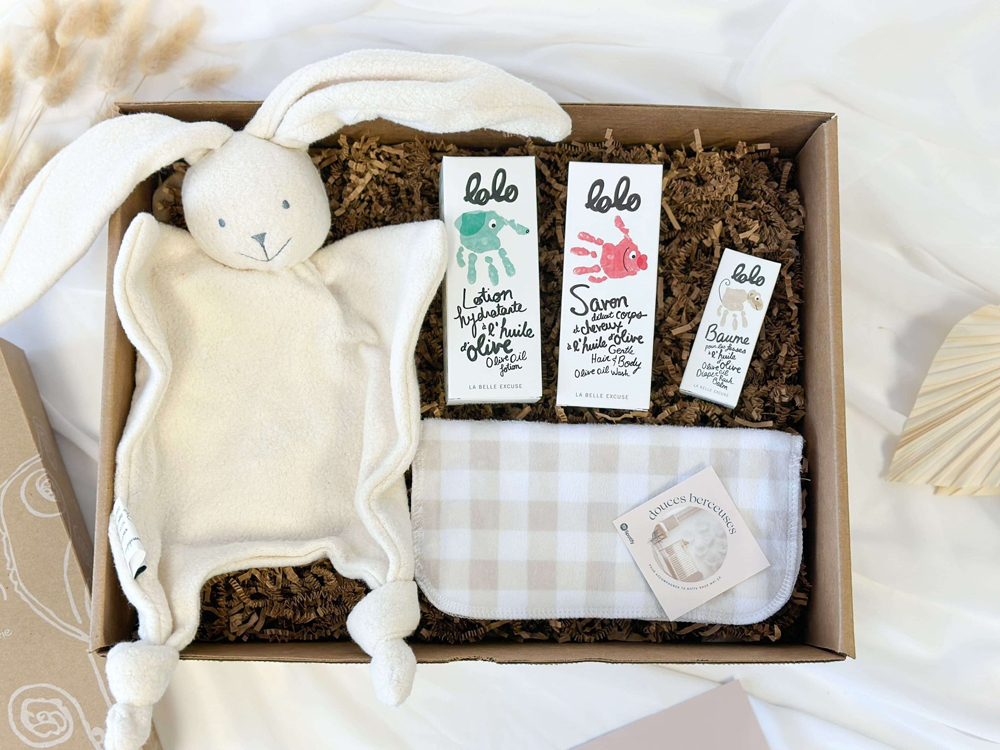 Baby Box with many great baby shower gift ideas