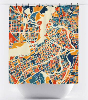 Map Shower Curtain